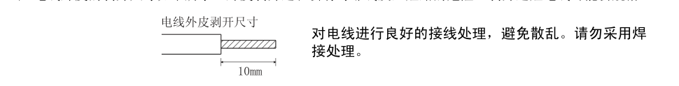 快速门变频器电线剥开示意图