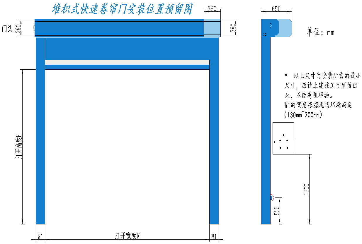 快速堆积门